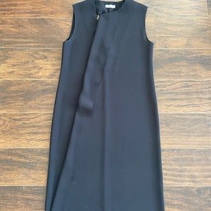 Vince || Black NWOT Zippered Fold over dress sz  4